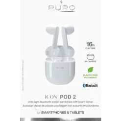 Puro Icon Pod 2 Bluetooth Hovedtelefoner - Hvid