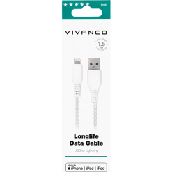 Vivanco Longlife Lightning Kabel 1,5 Meter - Hvid -Husholdning butik 0f6d18bd c088 4743 a6eb 4c5a82a06beb
