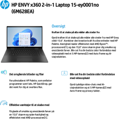 HP Envy 15,6" Laptop AMD Ryzen 5-5625U -Husholdning butik 1306462205bc44c85a3b45708f4f9651