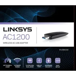 Linksys WUSB6300 AC1200 USB Adapter -Husholdning butik 1687efc7 d0a6 4bcb b2ea 0d71cf10f421
