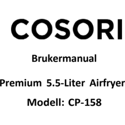 Cosori Air Fryer CP158-AF-RXB 5,5 Liter - Sort -Husholdning butik 1698b83ff4966b9d4fa8685dbd298b12