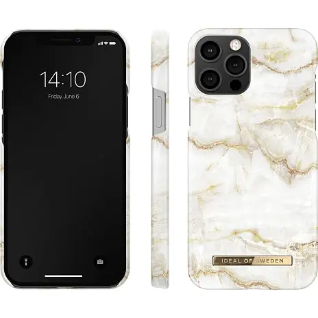 IDEAL OF SWEDEN IPhone 12, 12 PRO Cover - Golden Pearl Marble 4 IDEAL OF SWEDEN IPhone 12, 12 PRO Cover - Golden Pearl Marble - Billede 2