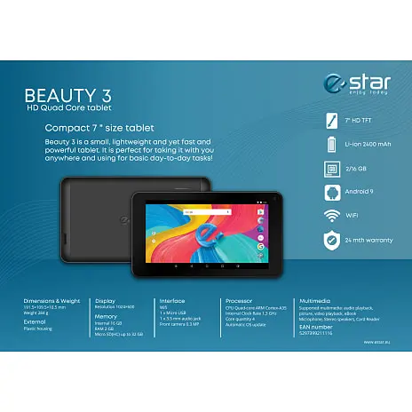 EStar 7" Beeauty 3 WiFi 16GB Tablet 6 EStar 7" Beeauty 3 WiFi 16GB Tablet - Billede 4