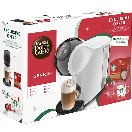 NESCAFÉ® Dolce Gusto® Nescafé Dolce Gusto Genio S Kapselmaskine Bundle-pakke - Hvid 7 NESCAFÉ® Dolce Gusto® Nescafé Dolce Gusto Genio S Kapselmaskine Bundle-pakke - Hvid - Billede 5
