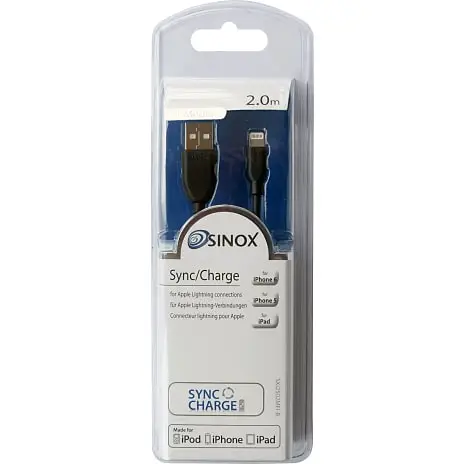 SINOX SXI2502MFI-B Ladekabel - Sort 5 SINOX SXI2502MFI-B Ladekabel - Sort - Billede 3