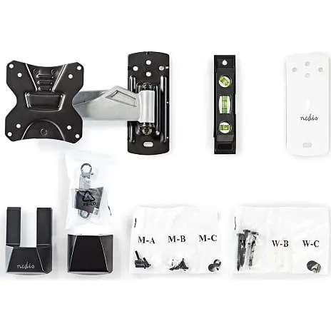 Nedis Tv Vægbeslag Fuldt Bevægeligt 13-26" 30 Kg Sølv/Sort 18 Nedis Tv Vægbeslag Fuldt Bevægeligt 13-26" 30 Kg Sølv/Sort - Billede 16