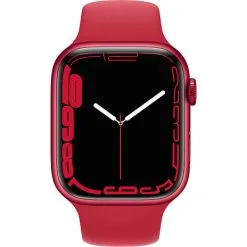 Apple Watch S7 45 Mm GPS - Red Alu Case Og Red Sportsrem