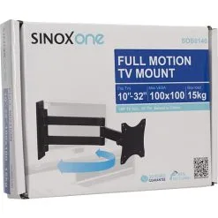 Sinox One SOB0140 Dreje Vægbeslag Til 10"-32" TV, Sort -Husholdning butik 3551885c adfb 4682 ad35 eb4416c7a01d