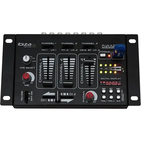 Ibiza DJ Mixer M. Bluetooth & USB 4 Ibiza DJ Mixer M. Bluetooth & USB - Billede 2