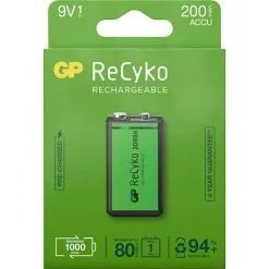 GP ReCyko 1-pak 9V 2600mAh Genopladelige Batterier