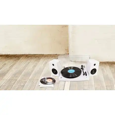 GPO Retro GPO Piccadilly Pladespiller Og Højttaler Sæt Hvid 6 GPO Retro GPO Piccadilly Pladespiller Og Højttaler Sæt Hvid - Billede 4