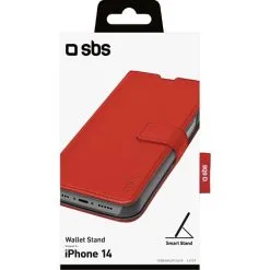 SBS IPhone 14 Wallet Cover - Rød -Husholdning butik 473ae133db84e7816762e586610ceebb