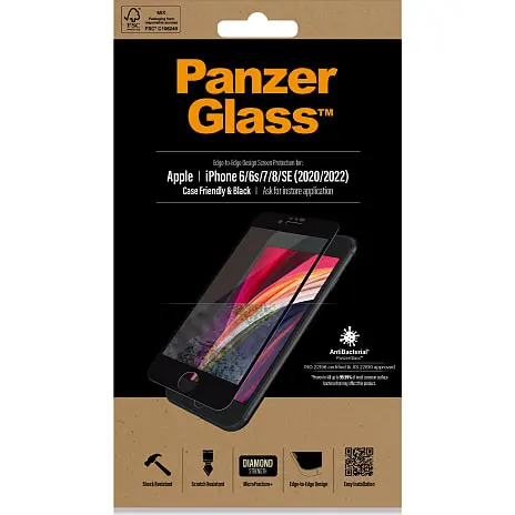 PanzerGlass Skærmbeskyttelse IPhone 6/6s/7/8/SE 3 PanzerGlass Skærmbeskyttelse IPhone 6/6s/7/8/SE