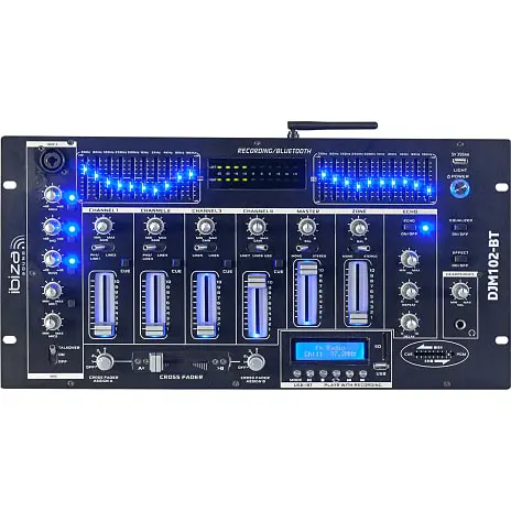 IBIZA 6-kanals Mixer / 12 Indgange M. USB Og Bluetooth 7 IBIZA 6-kanals Mixer / 12 Indgange M. USB Og Bluetooth - Billede 5