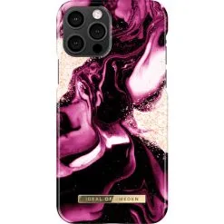 Ideal Of Sweden IDEAL Case IPhone 12/12 Pro - Golden Ruby Marble