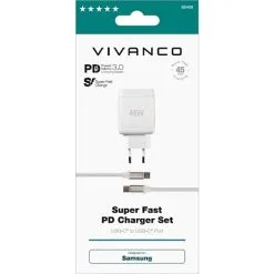 Vivanco Superhurtig Oplader Til Samsung 45W