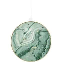 IDEAL OF SWEDEN Trådløs Qi-oplader - Mint Swirl Marble