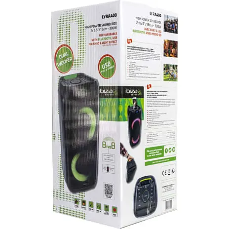 Ibiza LYRA400 Mini Festhøjtaler 7 Ibiza LYRA400 Mini Festhøjtaler - Billede 5