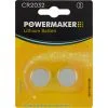 Powermaker Knapcellebatteri CR2032 2-pak