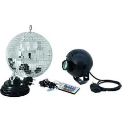 Eurolite Komplet LED Spejlkugle Sæt 20 Cm Med Fjernbetjening