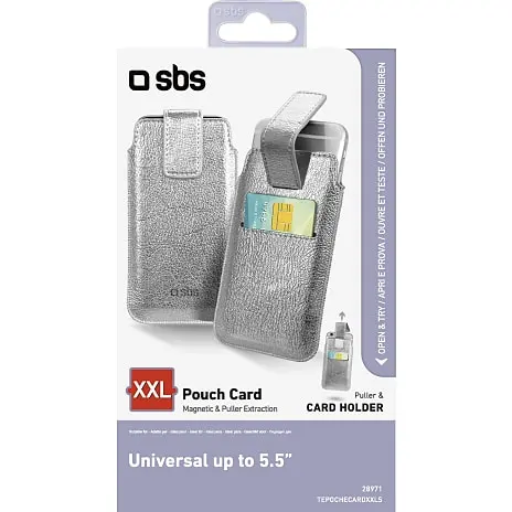 SBS Universel Lomme Til Mobil XXL - Sølv 4 SBS Universel Lomme Til Mobil XXL - Sølv - Billede 2
