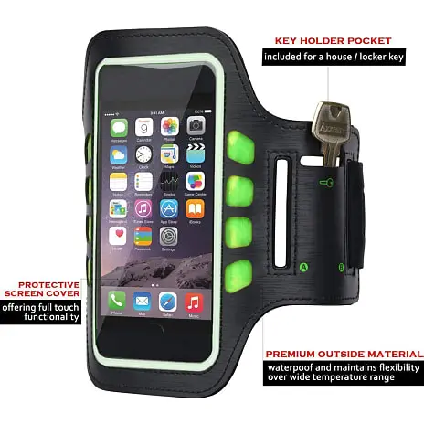 Sinox Løbearmbånd Med LED Lys Til Smartphone 4 Sinox Løbearmbånd Med LED Lys Til Smartphone - Billede 2