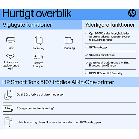 HP Smart Tank 5107 Printer 7 HP Smart Tank 5107 Printer - Billede 5