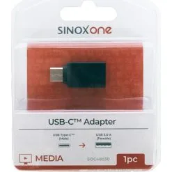 SINOX ONE SOC48030 Omsætterstik USB-A Til USB-C - Hvid -Husholdning butik 73c67672 846e 4417 9630 85ab5b5a13fb