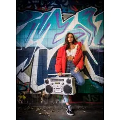 GPO Retro GPO BROOKLYN Ghettoblaster Sølv -Husholdning butik 76d276ce7066a6d99d4faff398879c4b