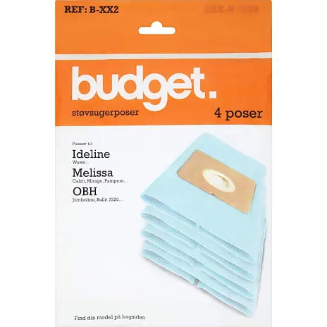 Budget XX2 Støvsugerposer 4-pak Til Ideline, Melissa Og OBH 3 Budget XX2 Støvsugerposer 4-pak Til Ideline, Melissa Og OBH