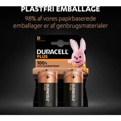 Duracell Batterier Plus Power D - 2 Stk. -Husholdning butik 81b2cdbe 3601 4e30 b399 7c70af1553dc