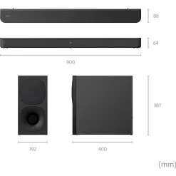 Sony HT-S400 2.1 Soundbar - Sort -Husholdning butik 8435301c f0e7 4505 ab31 10ef06236fa3