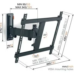 Vogel's Comfort 3425 Drejbart TV Vægbeslag Til 32"-65" - Sort -Husholdning butik 864bcf47 b952 4481 afbb 28a9c26005be