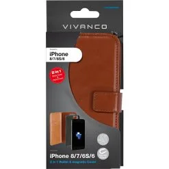 Vivanco 2 I 1 Wallet/Back Cover IPhone SE-2020/8/7/6S/6 - Brun -Husholdning butik 89acde46 0773 4c4c bd07 321e5c3ebcda