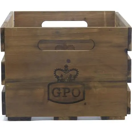 GPO Retro Dekorativ Trækasse Til Vinylplader 4 GPO Retro Dekorativ Trækasse Til Vinylplader - Billede 2