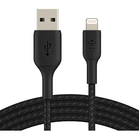 Belkin Boost Charge Lightning Til USB-A Kabel Braided 1M - Sort 3 Belkin Boost Charge Lightning Til USB-A Kabel Braided 1M - Sort