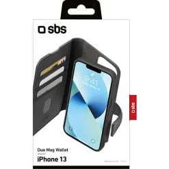 SBS IPhone 13 Duo Mag Wallet Cover - Sort