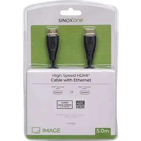 Sinox One HDMI-kabel - 5 Meter 4 Sinox One HDMI-kabel - 5 Meter - Billede 2