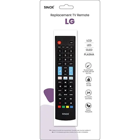 SINOX TV-remote For LG 3 SINOX TV-remote For LG