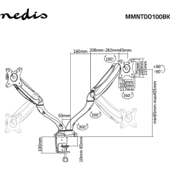 Nedis Bordbeslag Til 2 Skærme 10-32" -Husholdning butik b3227a7283bca2be721d1009f23263e2