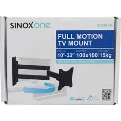 Sinox One SOB0140 Dreje Vægbeslag Til 10"-32" TV, Sort -Husholdning butik b3905a23 8153 4afc 969b 357d5c90e3d0