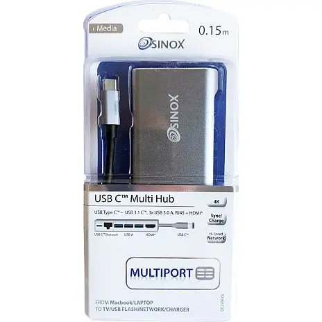 Sinox IMedia USB-C 3.0 Hub 4 Sinox IMedia USB-C 3.0 Hub - Billede 2