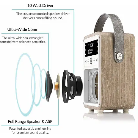 VQ Monty DAB+FM Radio M. Bluetooth - Træ 9 VQ Monty DAB+FM Radio M. Bluetooth - Træ - Billede 7