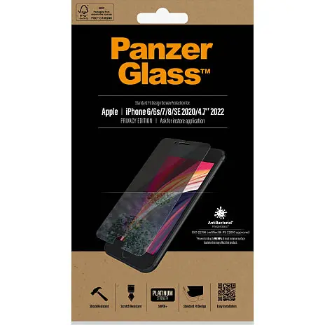 PanzerGlass Apple IPhone 6/6s/7/8/SE (2020/2022) Privacy 4 PanzerGlass Apple IPhone 6/6s/7/8/SE (2020/2022) Privacy - Billede 2