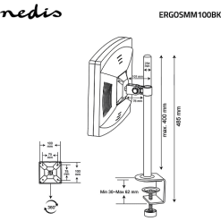 Nedis Ergonomisk Skærmbeslag 14-24" -Husholdning butik b75a9815 56a8 4e35 9aec a89e5d815af6