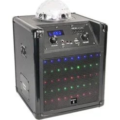 Boost Karaoke Festhøjtaler Med Diskolys (Sort)