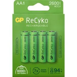 GP ReCyko Accu 4-pak AA 2600mAh Genopladelige Batterier