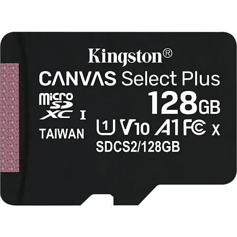Kingston 128GB MicSDHC Canvas Select Plus 100R A1 C10 Card+AD 3 Kingston 128GB MicSDHC Canvas Select Plus 100R A1 C10 Card+AD