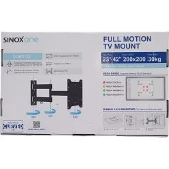 Sinox One SOB0152 Dreje Vægbeslag Til 23"- 42" TV, Sort -Husholdning butik c182a7ab edd5 4b41 8a88 e663c1e98566