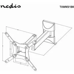 Nedis Fuldt Bevægelig Tv-vægbeslag 10-32" Maks. 30 Kg -Husholdning butik c1cb9f17ae1ba21312bd5f74c194dac9